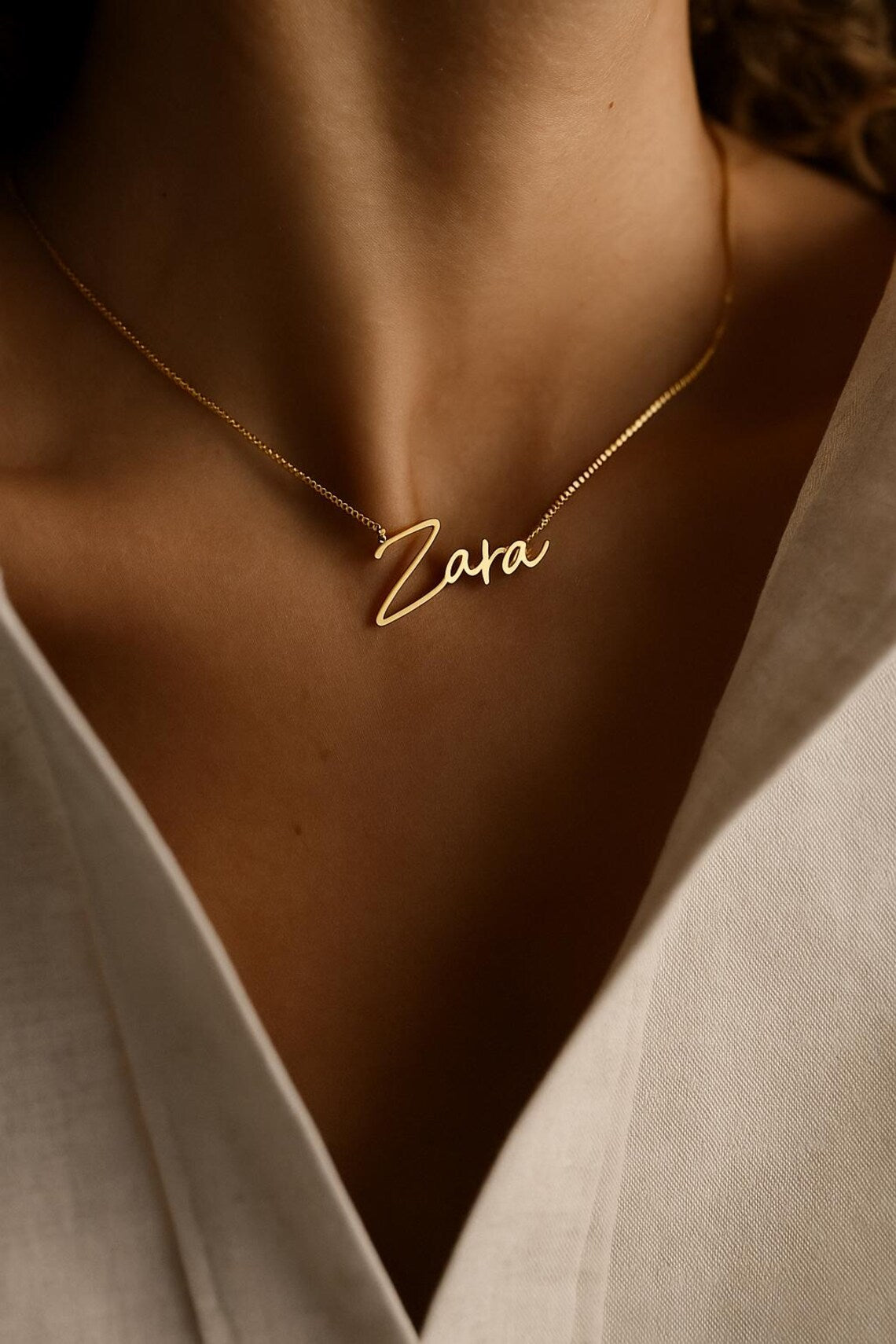 Personalized Name Necklace – 18K Gold Plated Jewelry | Perfect Birthday, Christmas & Mother’s Day Gift for Her