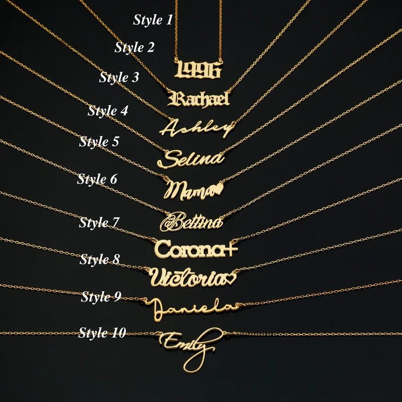 Personalized Name Necklace – 18K Gold Plated Jewelry | Perfect Birthday, Christmas & Mother’s Day Gift for Her