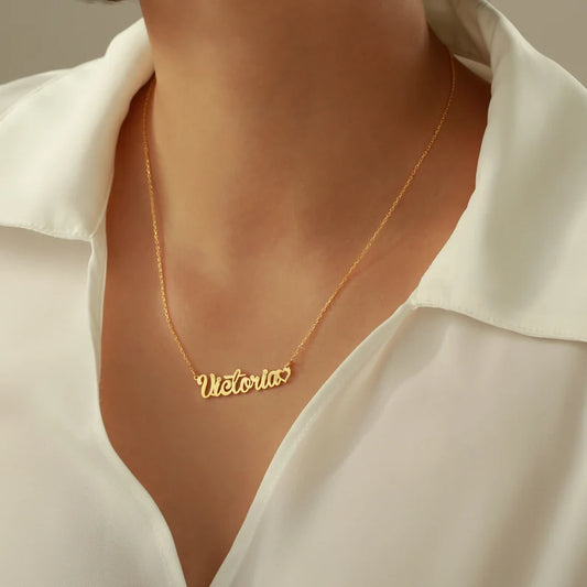 Personalized Name Necklace – 18K Gold Plated Jewelry | Perfect Birthday, Christmas & Mother’s Day Gift for Her