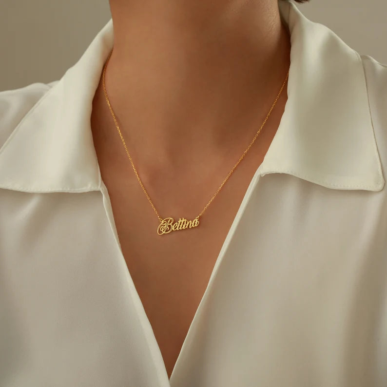 Personalized Name Necklace – 18K Gold Plated Jewelry | Perfect Birthday, Christmas & Mother’s Day Gift for Her