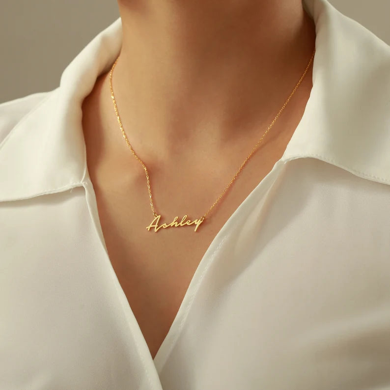 Personalized Name Necklace – 18K Gold Plated Jewelry | Perfect Birthday, Christmas & Mother’s Day Gift for Her